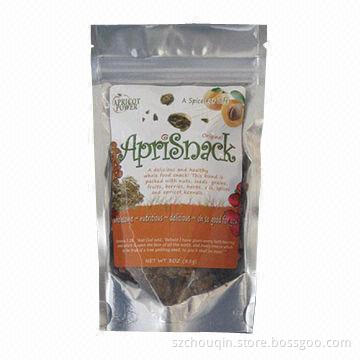 K-seal Stand-up Pouch with Clear Window, Used for Dry Food Packaging, Made of PET/VMPET and PET/PE